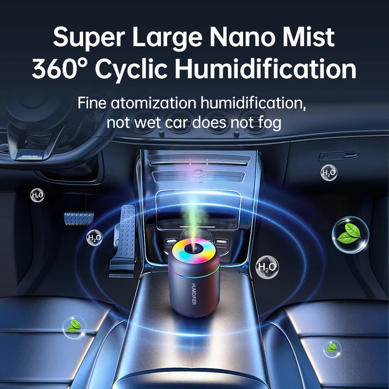 180ML Mini Air Humidifier USB Electric Aroma Diffuser Essential Oil Purifier Aromatherapy Mist Maker Lights For Car Home Bedroom TGP-OO6