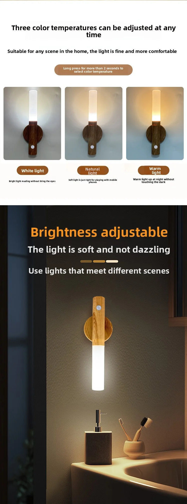 LED Night Light USB Charging Intelligent Human Induction For Bedside Cabinet Home Wardrobe Lighting Motion Sensor Light Led Lamp TGP-005