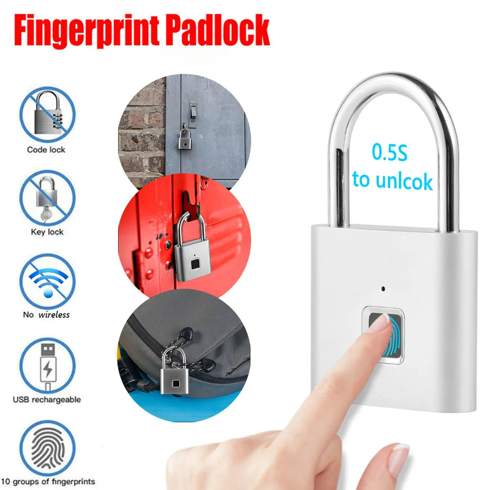 DEFAULT Keyless Fingerprint Lock with Tuya APP Smart Padlock Waterproo