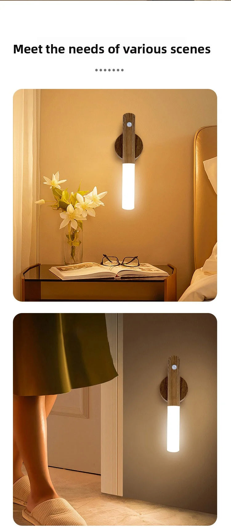 LED Night Light USB Charging Intelligent Human Induction For Bedside Cabinet Home Wardrobe Lighting Motion Sensor Light Led Lamp TGP-005