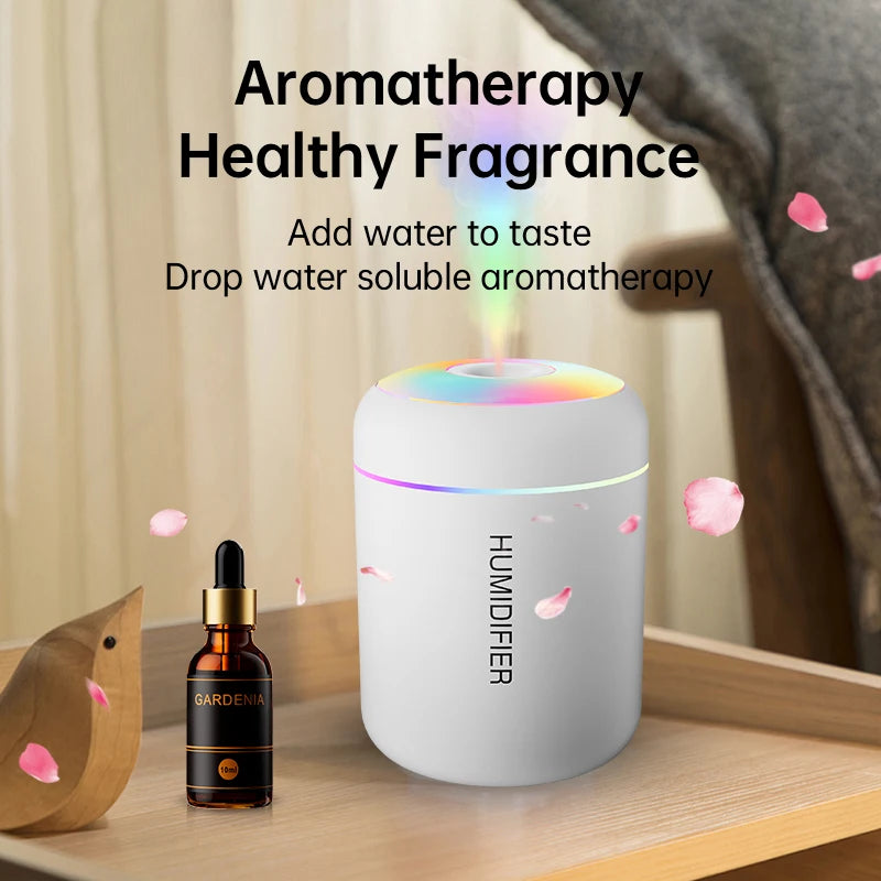 180ML Mini Air Humidifier USB Electric Aroma Diffuser Essential Oil Purifier Aromatherapy Mist Maker Lights For Car Home Bedroom TGP-OO6