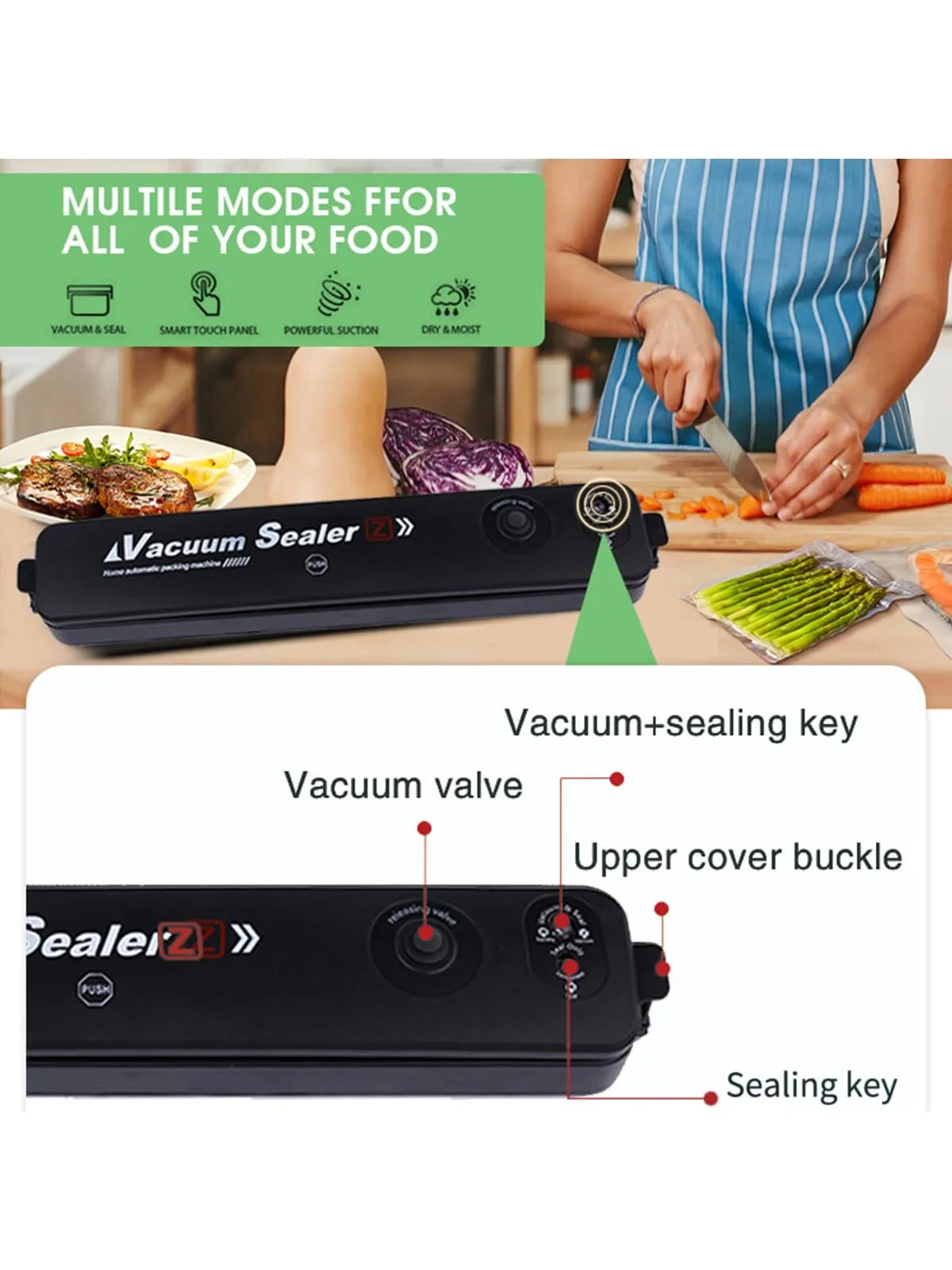 vacuum sealing food preservation machine,