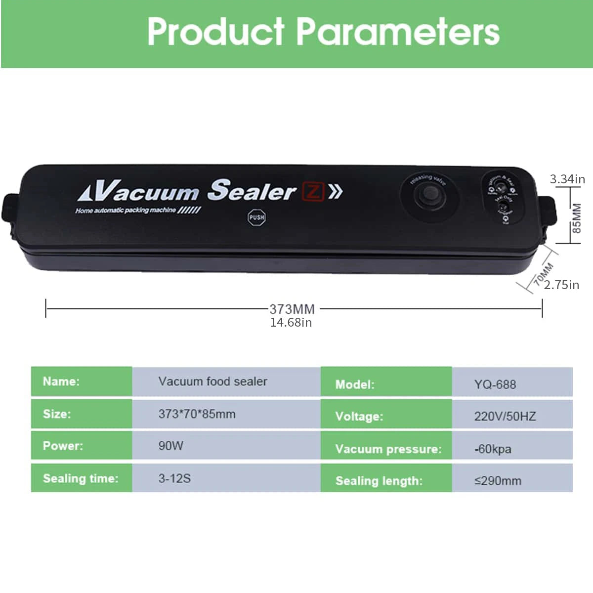 vacuum sealing food preservation machine,