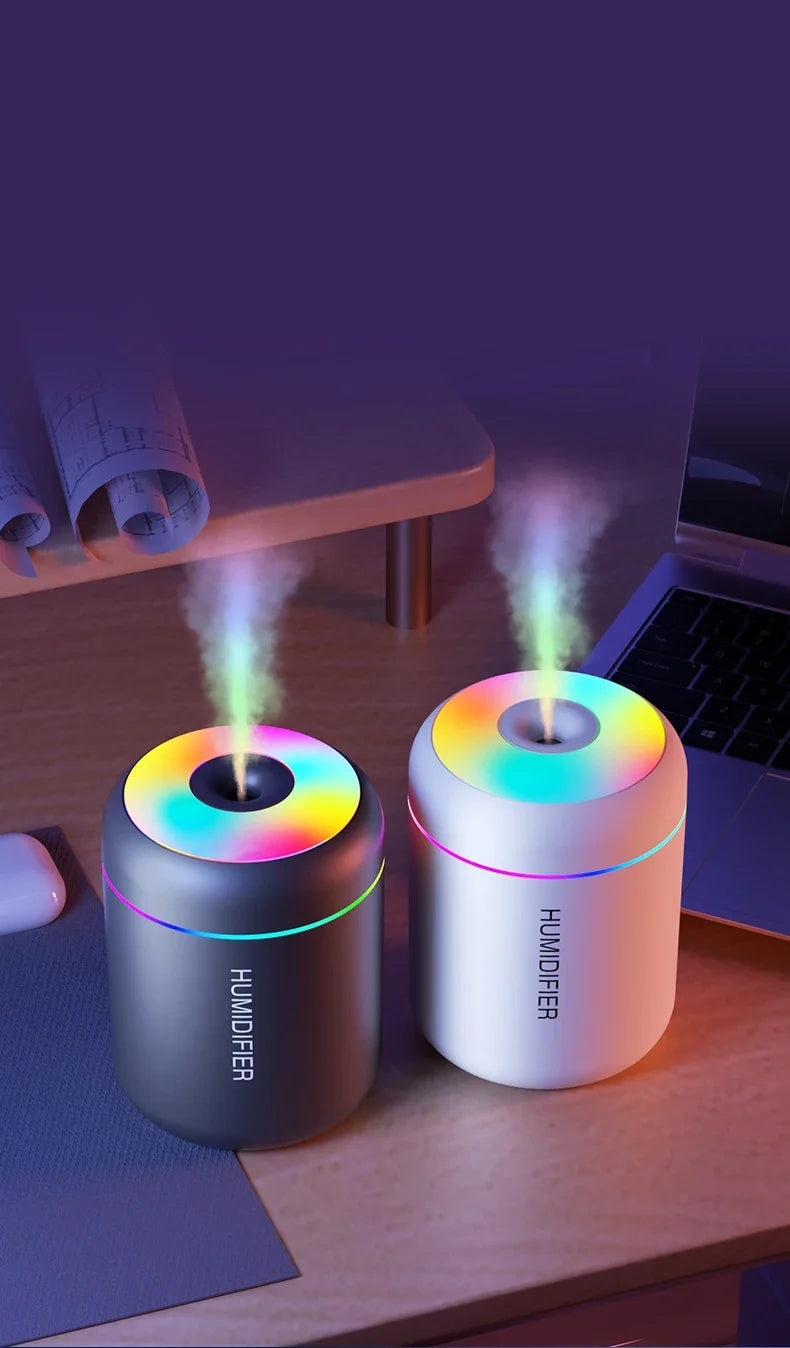 180ML Mini Air Humidifier USB Electric Aroma Diffuser Essential Oil Purifier Aromatherapy Mist Maker Lights For Car Home Bedroom TGP-OO6