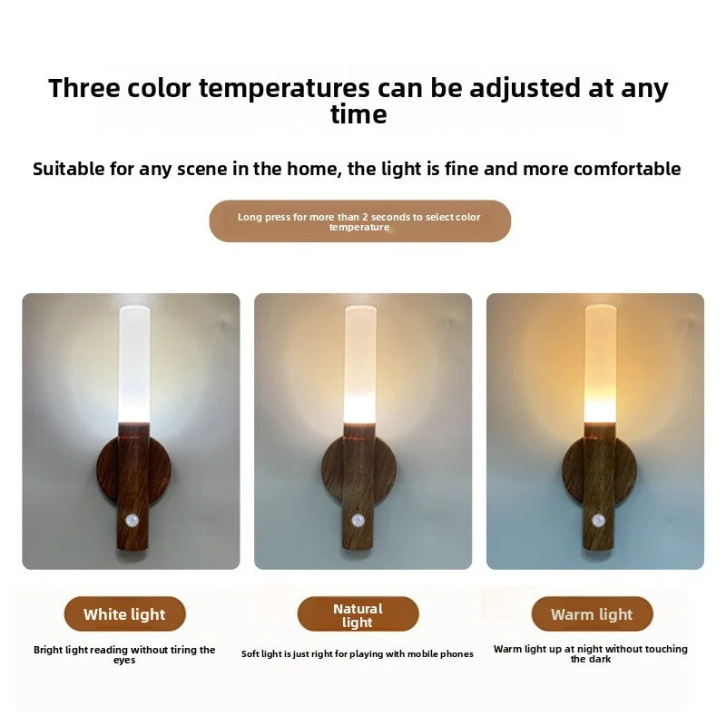 LED Night Light USB Charging Intelligent Human Induction For Bedside Cabinet Home Wardrobe Lighting Motion Sensor Light Led Lamp TGP-005