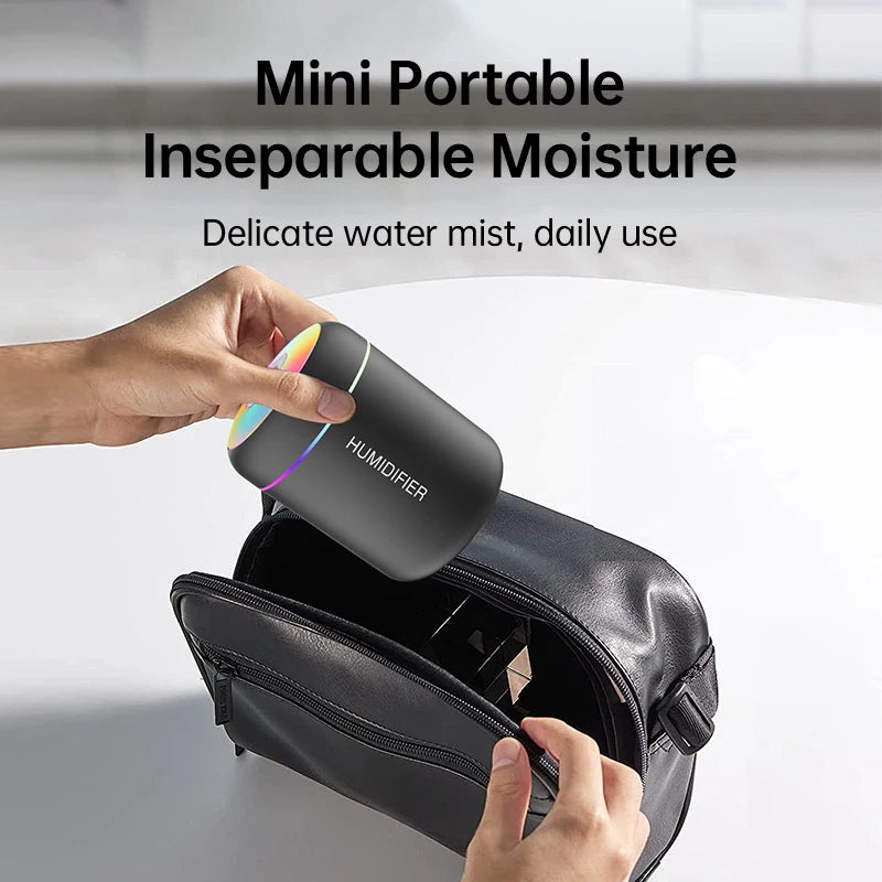 180ML Mini Air Humidifier USB Electric Aroma Diffuser Essential Oil Purifier Aromatherapy Mist Maker Lights For Car Home Bedroom TGP-OO6