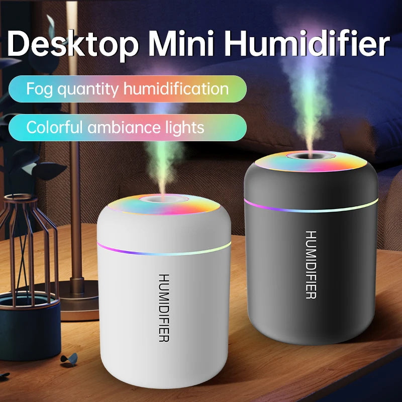 180ML Mini Air Humidifier USB Electric Aroma Diffuser Essential Oil Purifier Aromatherapy Mist Maker Lights For Car Home Bedroom TGP-OO6