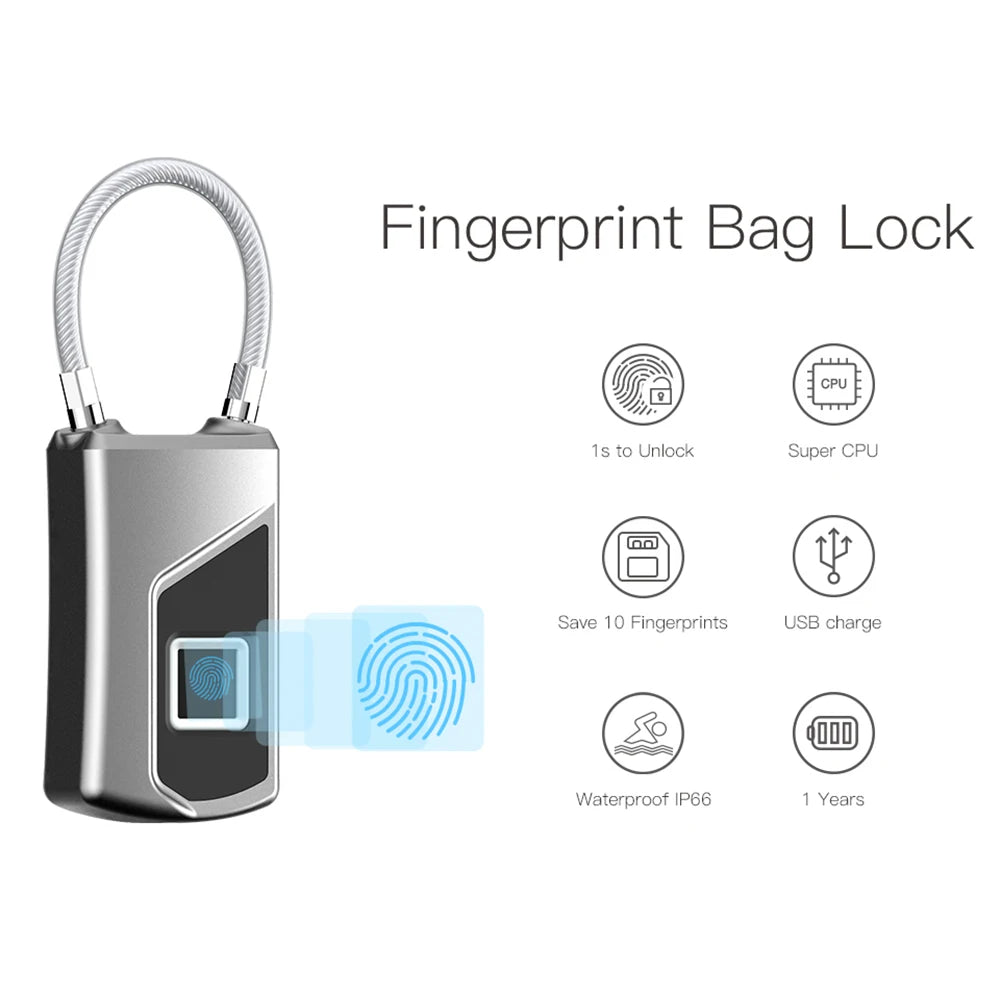 DEFAULT Keyless Fingerprint Lock with Tuya APP Smart Padlock Waterproo