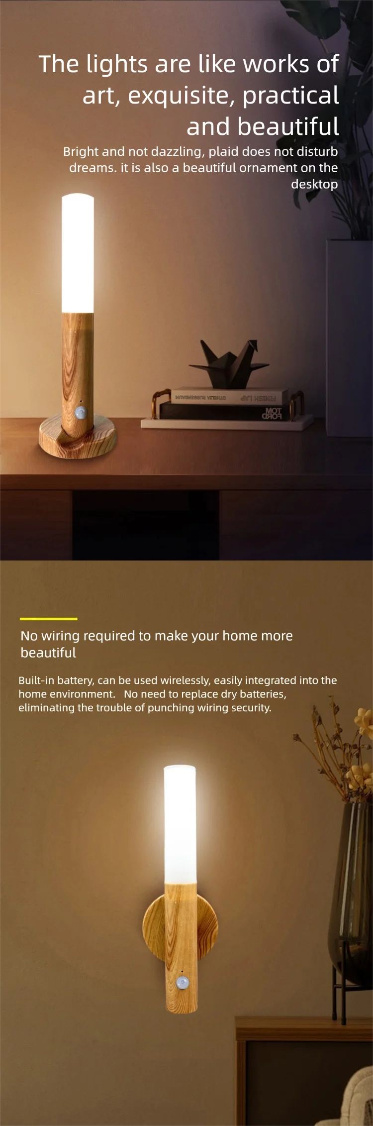LED Night Light USB Charging Intelligent Human Induction For Bedside Cabinet Home Wardrobe Lighting Motion Sensor Light Led Lamp TGP-005