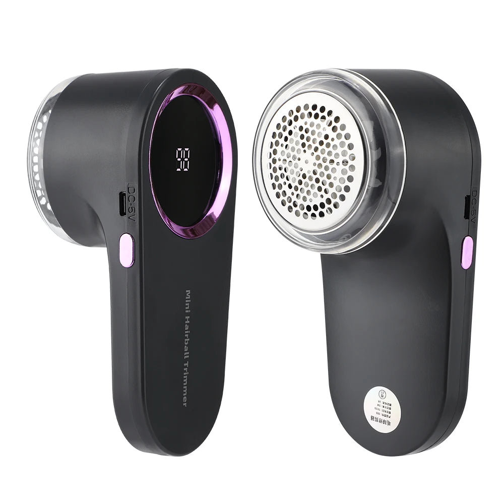 Rechargeable Electric Lint Remover LED Smart Display Portable Clothes Hair Ball Pellet Machine High Speed Motor Lint Trimmer