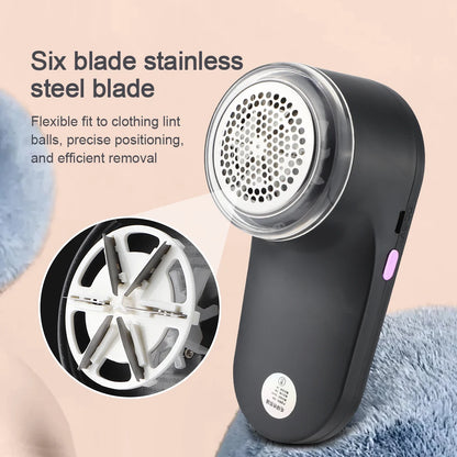 Rechargeable Electric Lint Remover LED Smart Display Portable Clothes Hair Ball Pellet Machine High Speed Motor Lint Trimmer