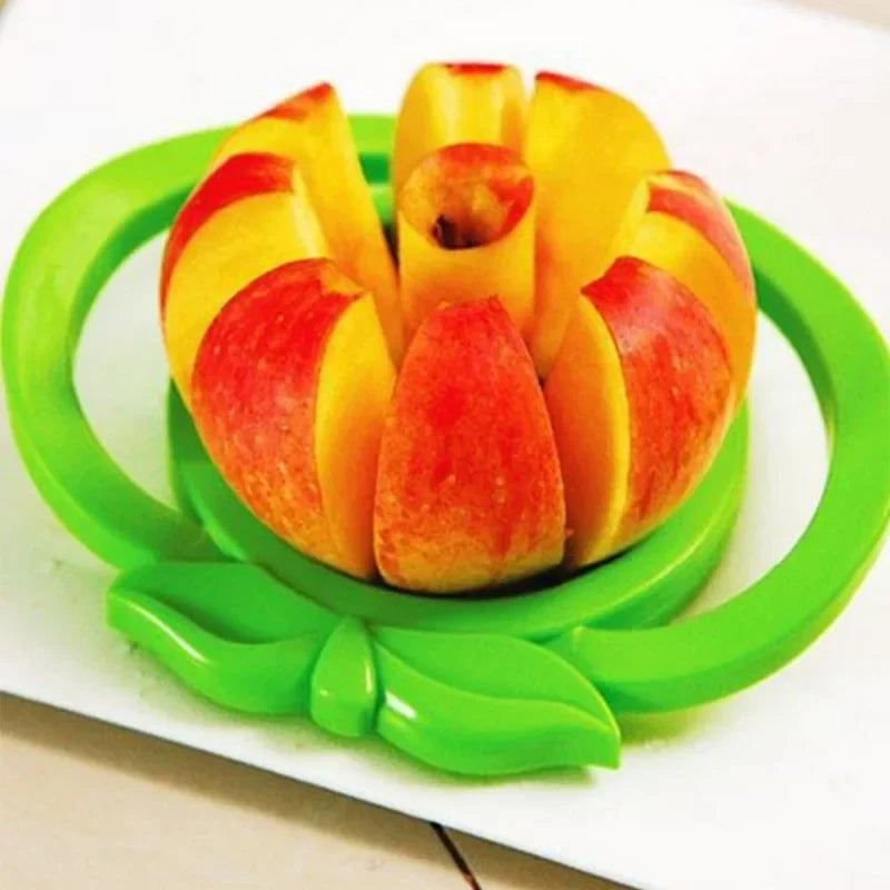 Premium Handle Cut Apple Cutter – Smart Kitchen Gadget 2026 | Stainless Steel Fruit Splitter & Quick Apple Slicer #G-07