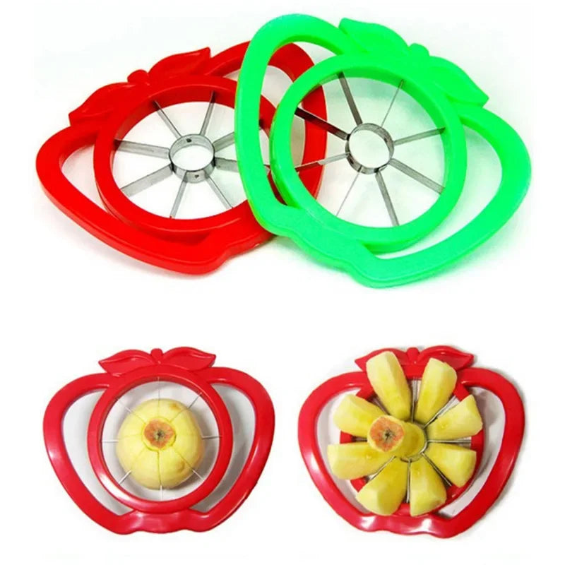 Premium Handle Cut Apple Cutter – Smart Kitchen Gadget 2026 | Stainless Steel Fruit Splitter & Quick Apple Slicer #G-07