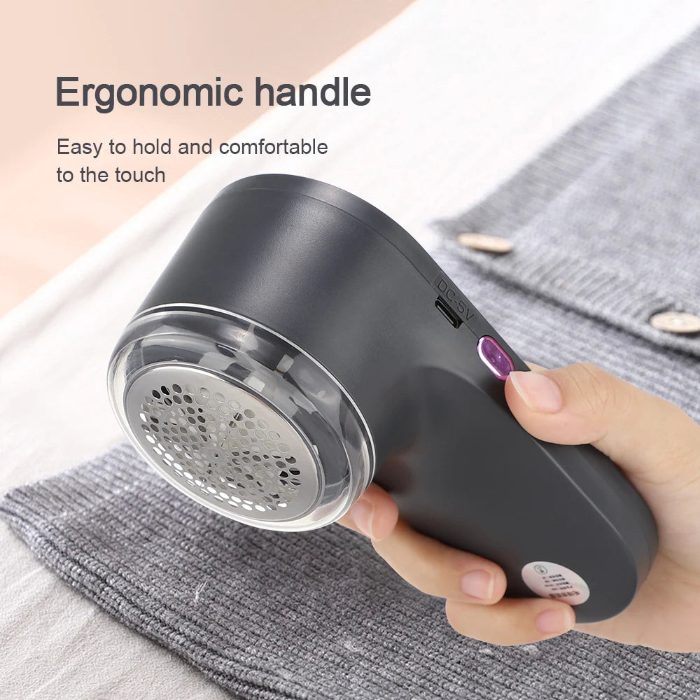 Rechargeable Electric Lint Remover LED Smart Display Portable Clothes Hair Ball Pellet Machine High Speed Motor Lint Trimmer