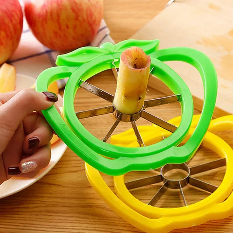 Premium Handle Cut Apple Cutter – Smart Kitchen Gadget 2026 | Stainless Steel Fruit Splitter & Quick Apple Slicer #G-07